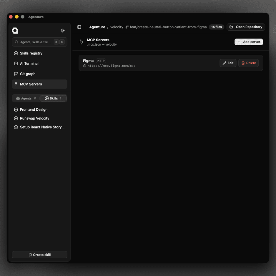 MCP Manager screenshot